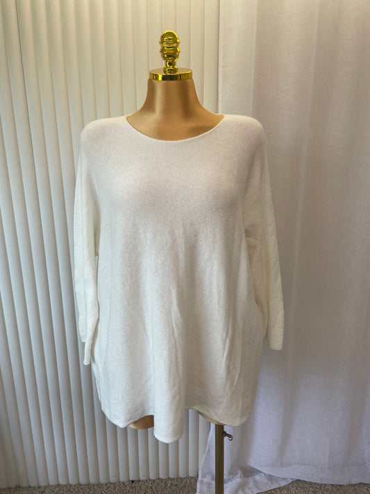 Soft Knit Round Neck Jumper - One size UK 10-24 THICC FASHIONS (1411)
