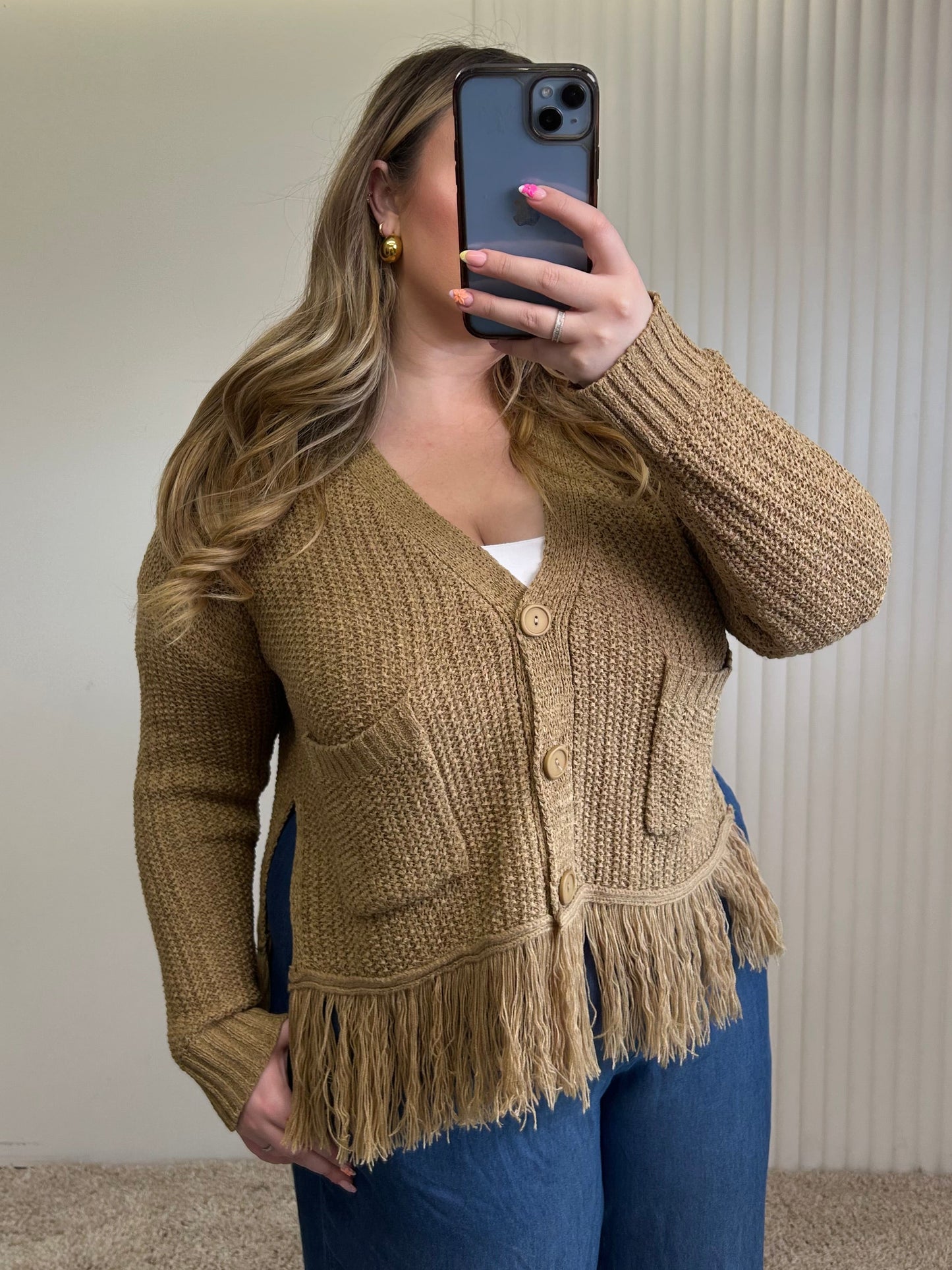 Boho Fringe Knit Cardigan