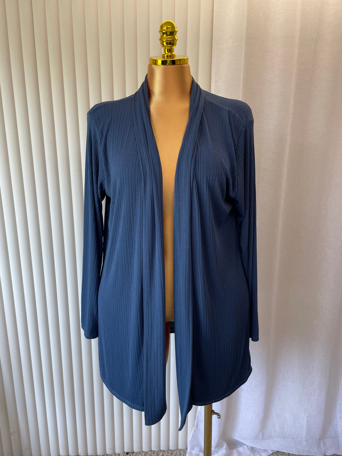 Ribbed Open Front Cardigan - One size UK10-22 THICC FASHIONS