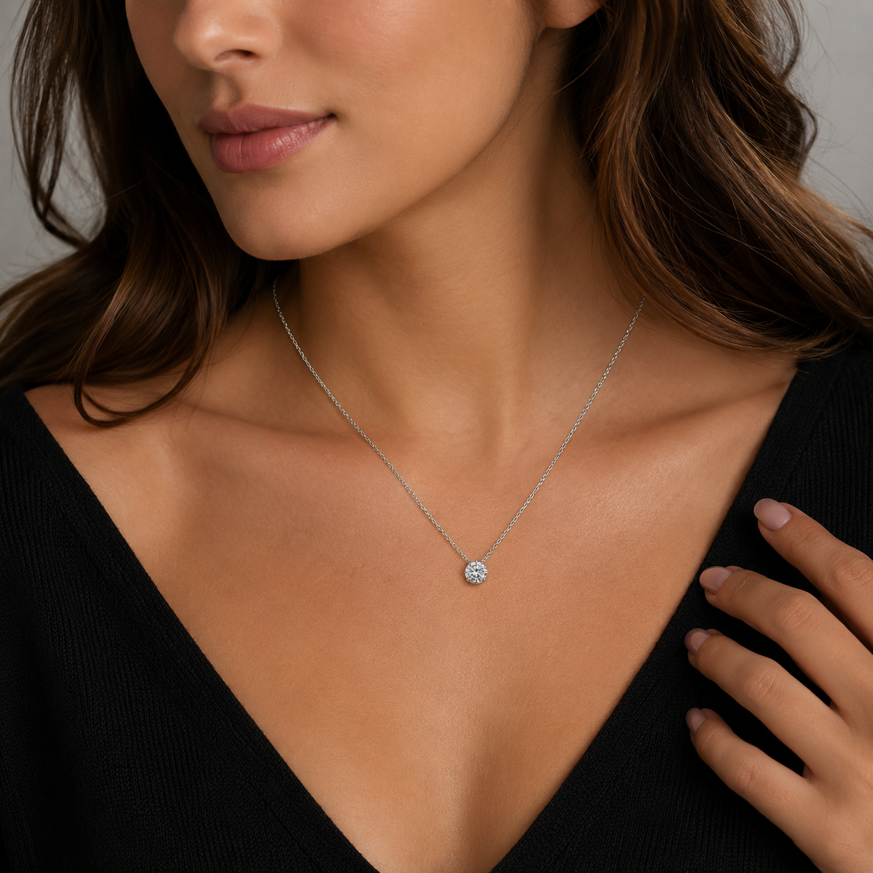 Solitaire Pendant Necklace