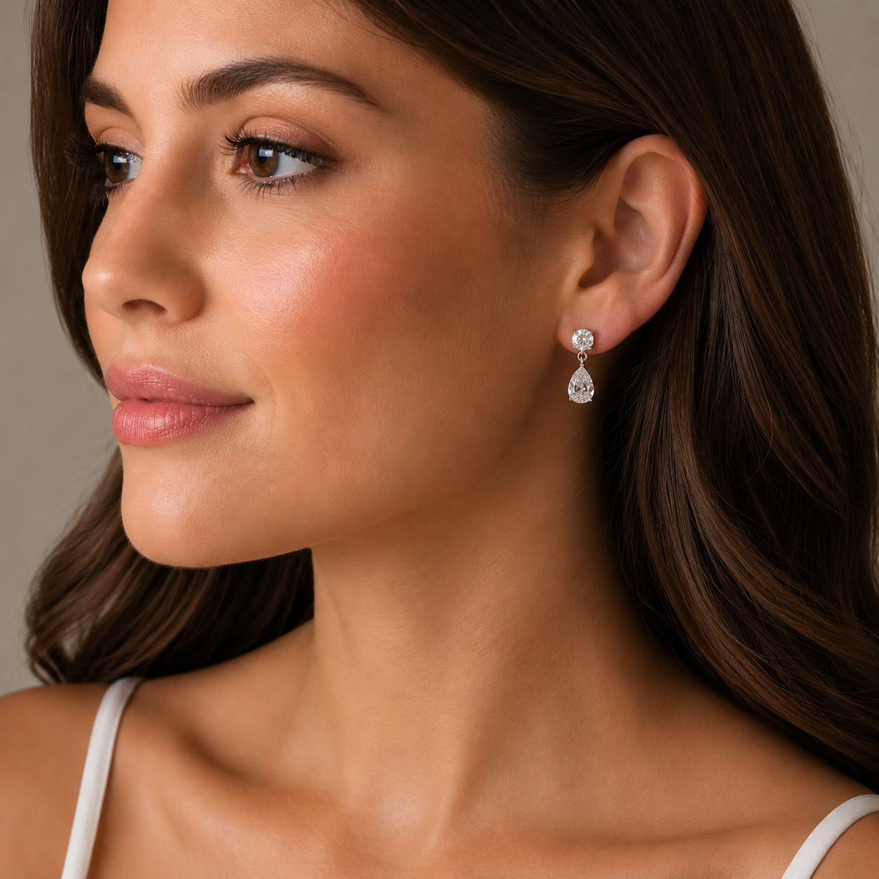 Elegant Pear-Cut Drop Earrings