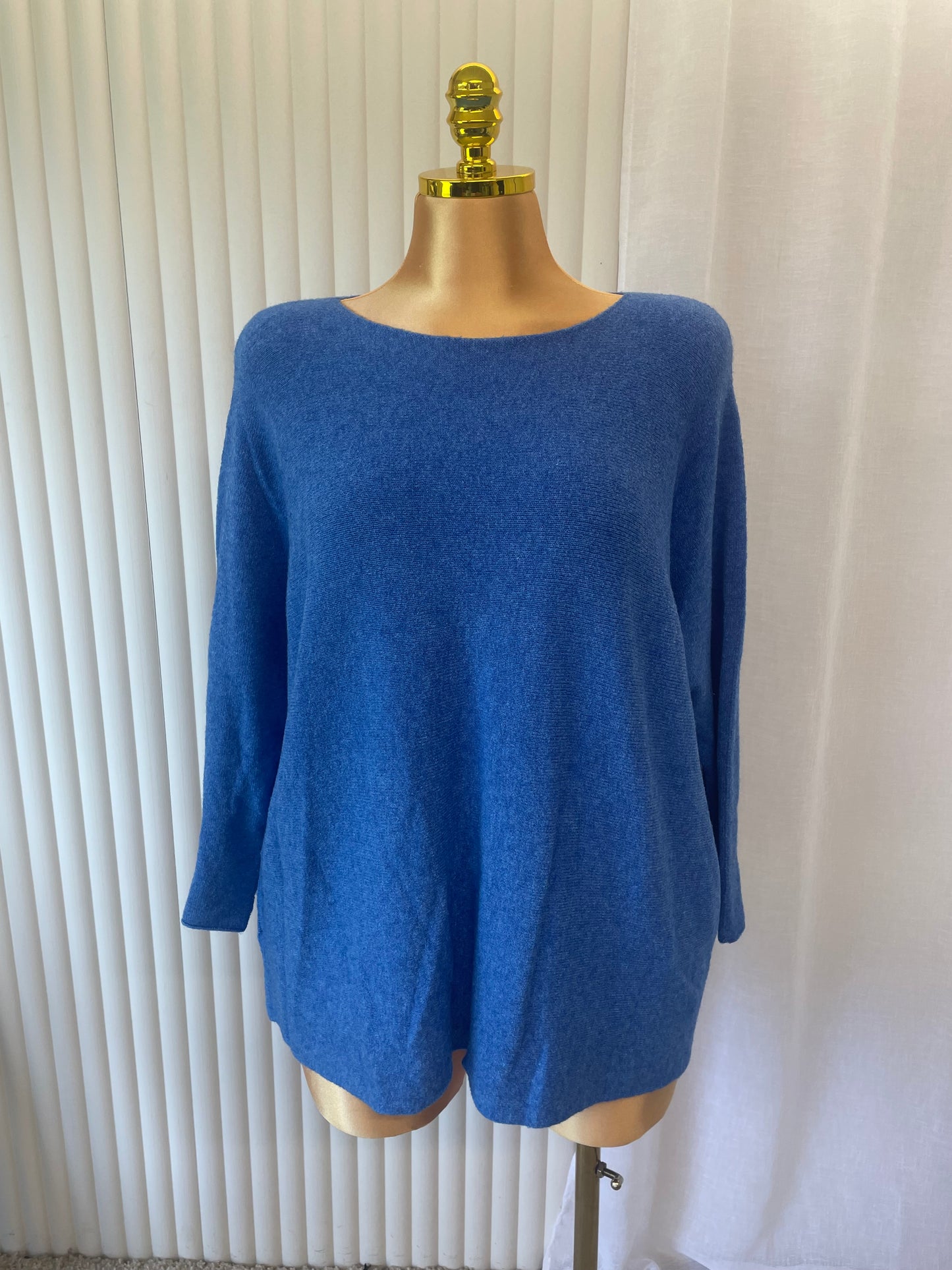 Soft Knit Round Neck Jumper - One size UK 10-24 THICC FASHIONS (1411)