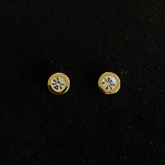 Minimalist Crystal Halo Stud Earrings