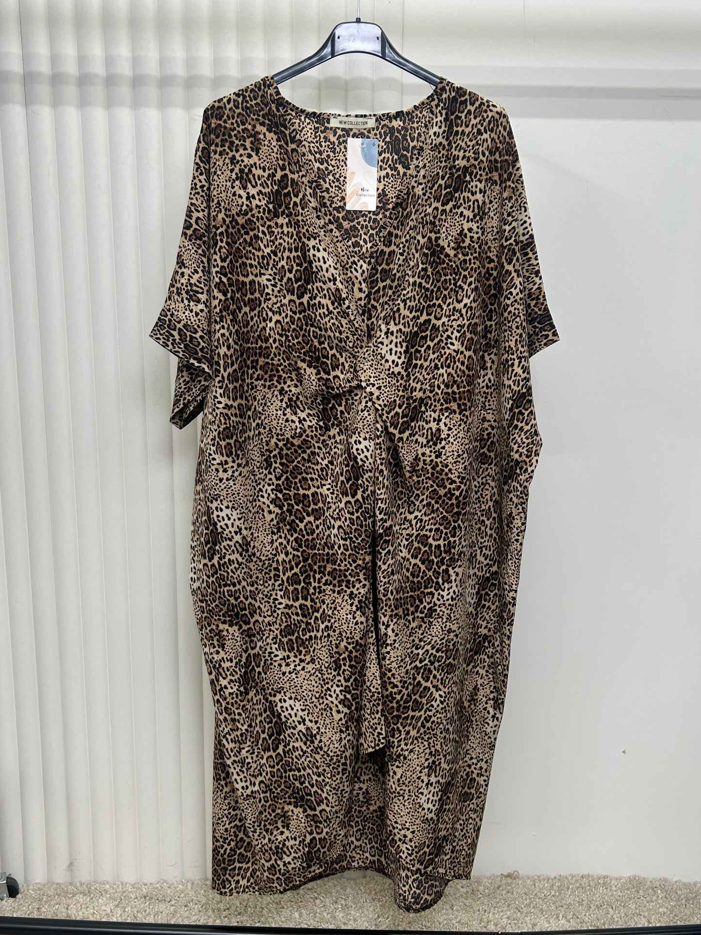 Twist Front Animal Print Dress