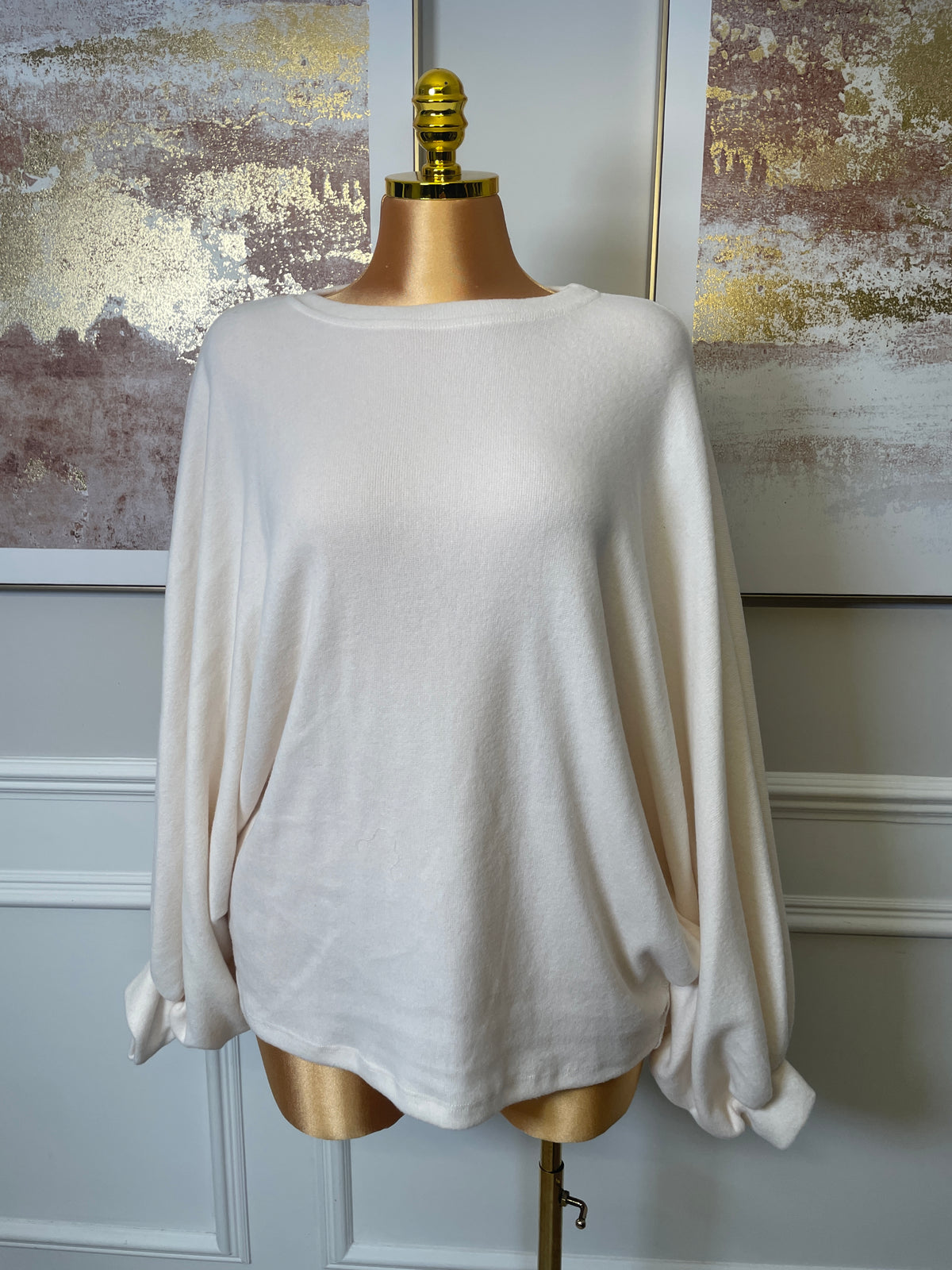 Batwing Soft Knit Round Neck Jumper – One Size UK10–24 - THICC FASHIONS PLUS SIZE CURVE