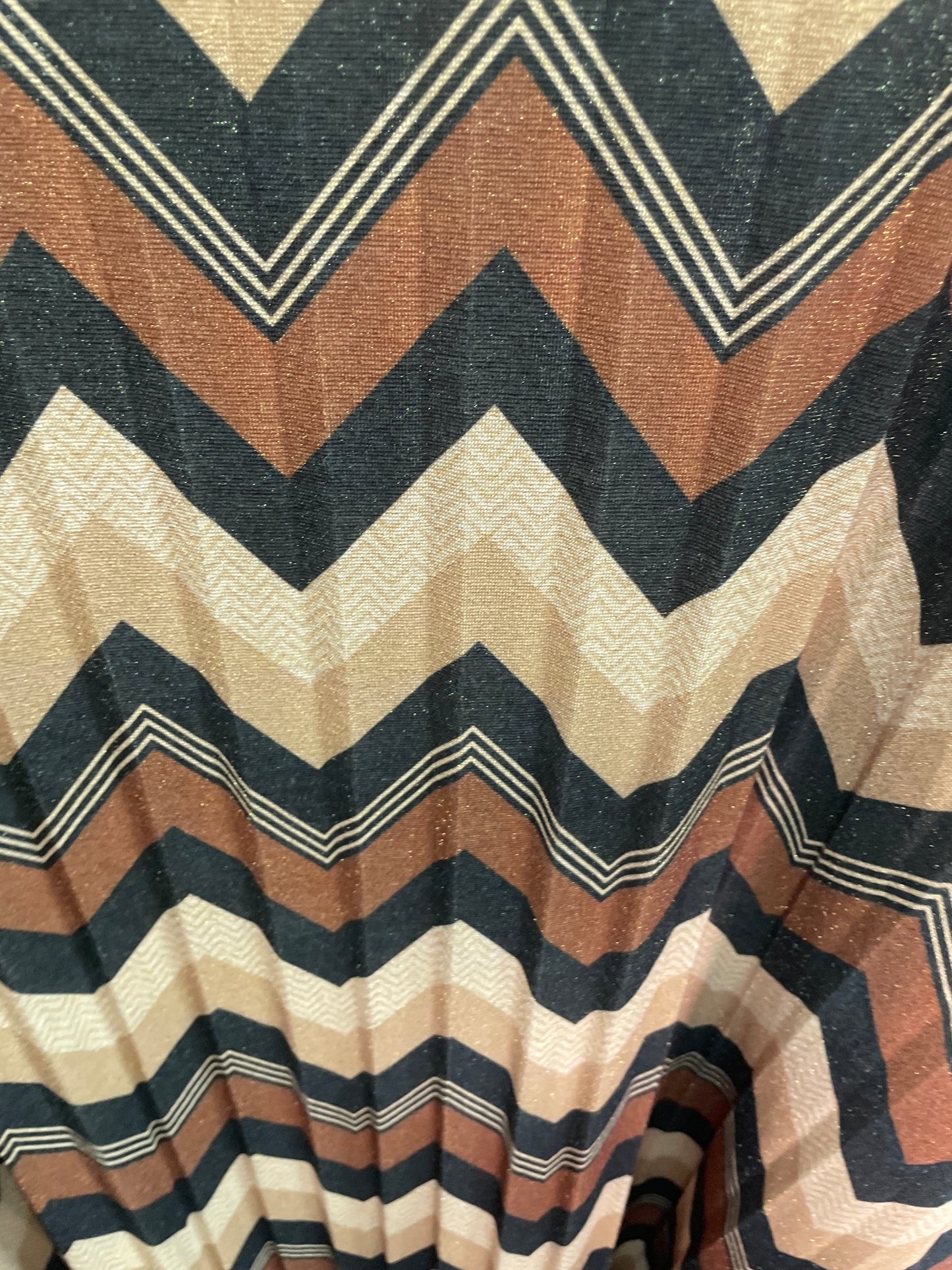 Pleated ZagZag Shimmer MidiMax Dress - One Size UK10-24