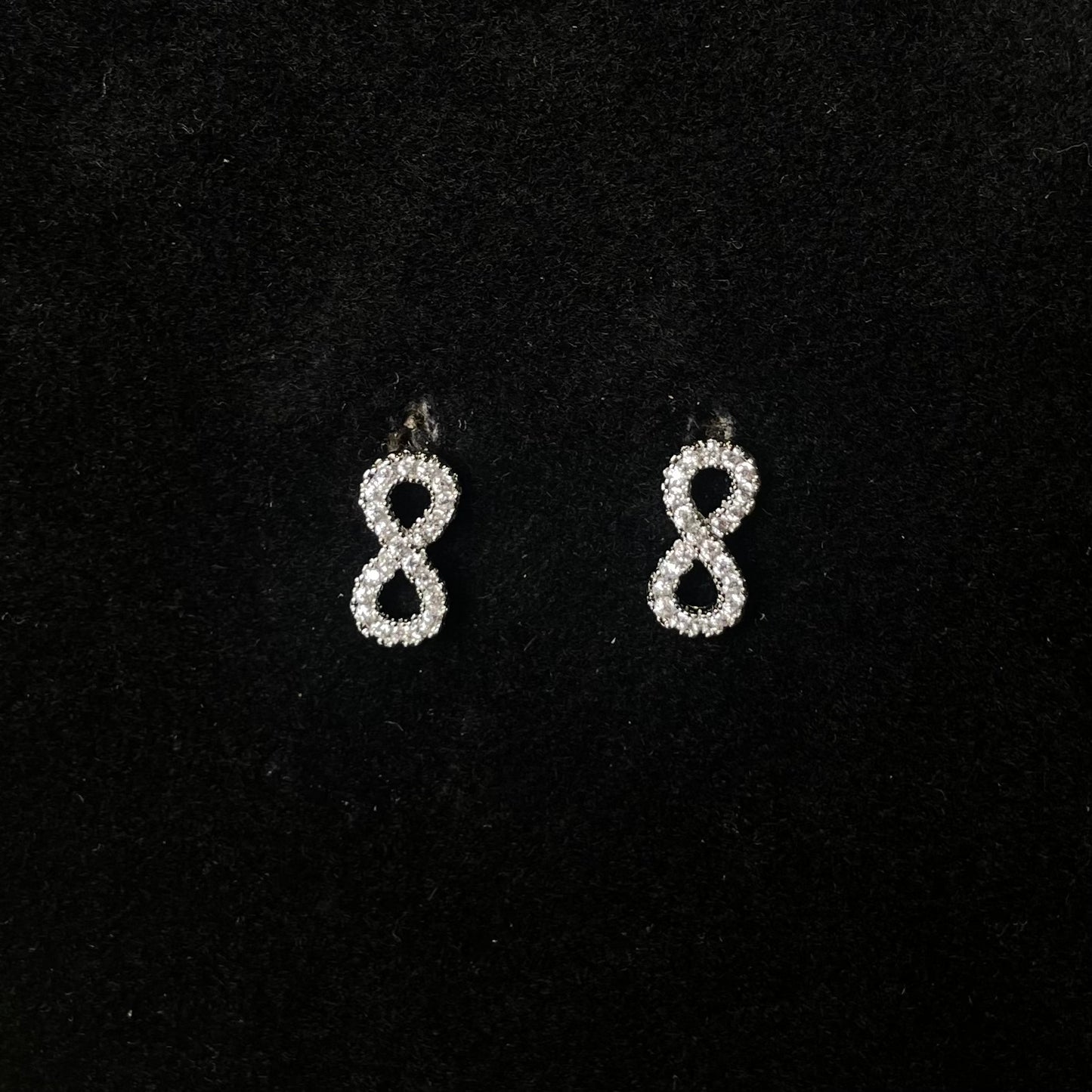 Infinity Crystal Stud Earrings
