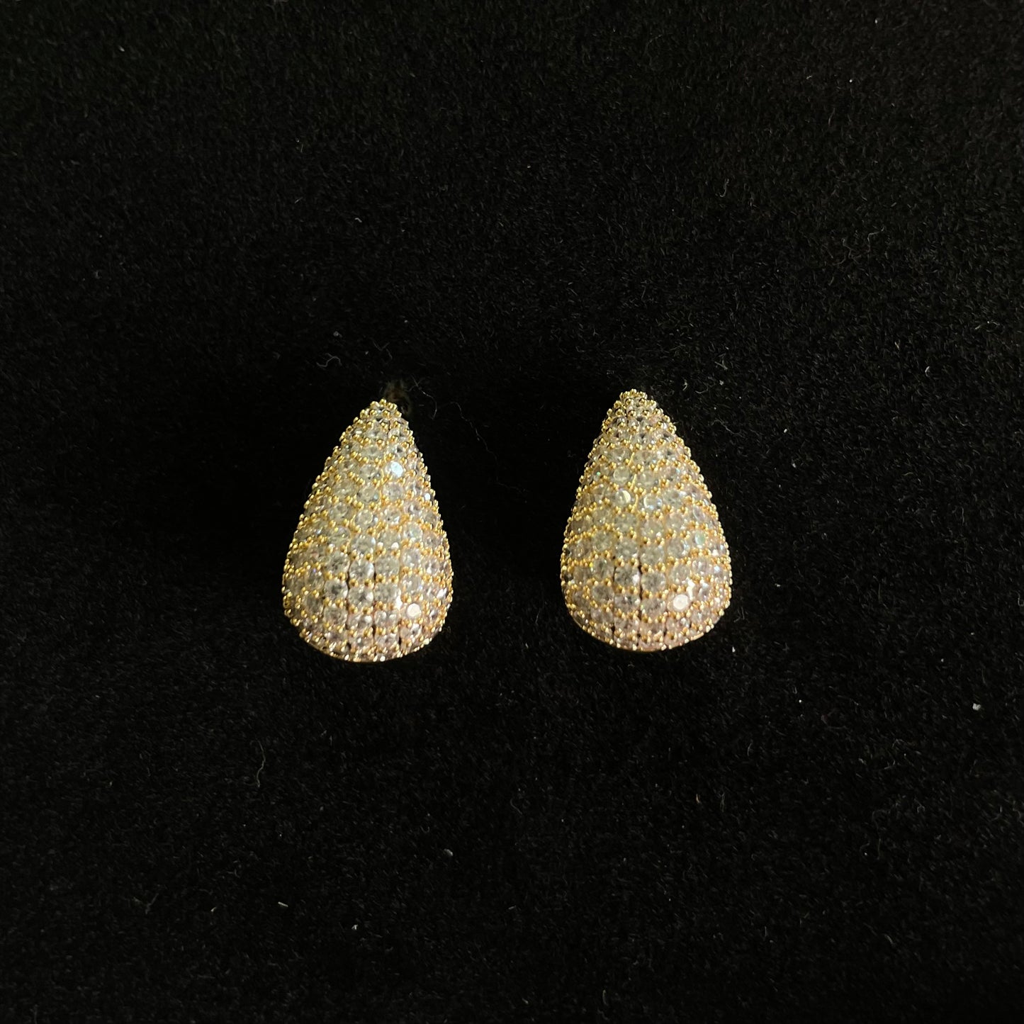 Pavé Teardrop Stud Earrings