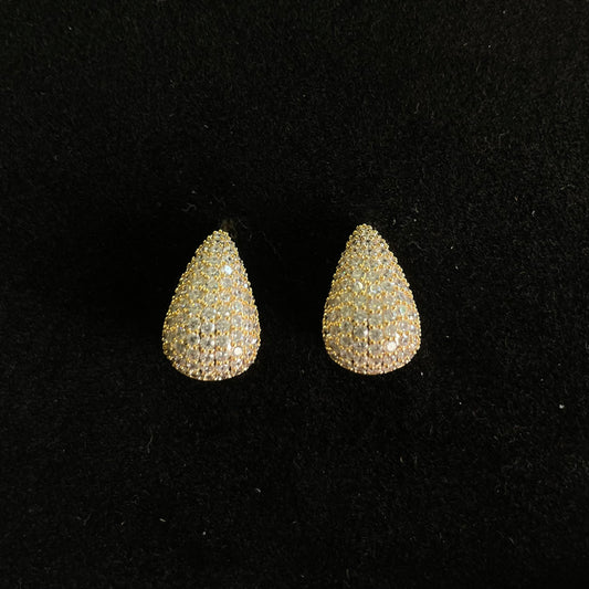 Pavé Teardrop Stud Earrings