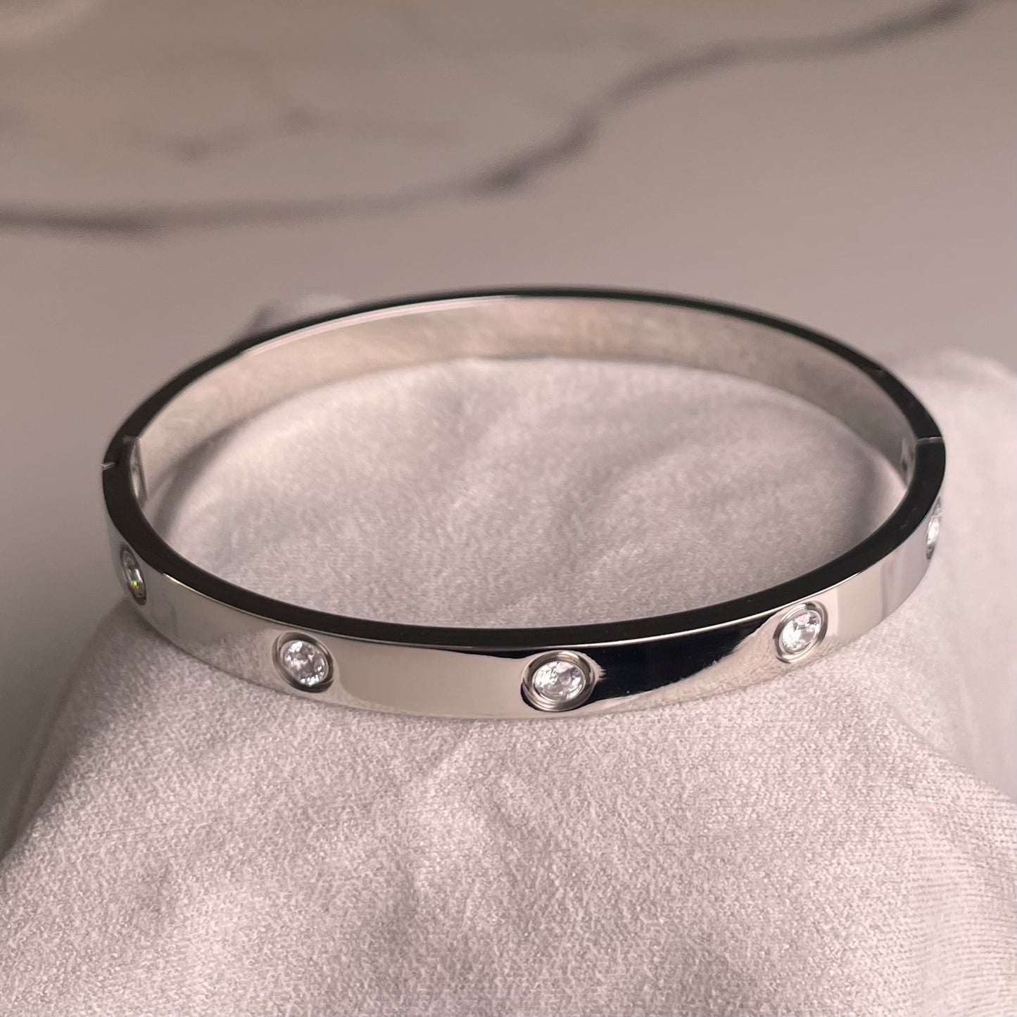 Thick Inspired Crystal Bangle