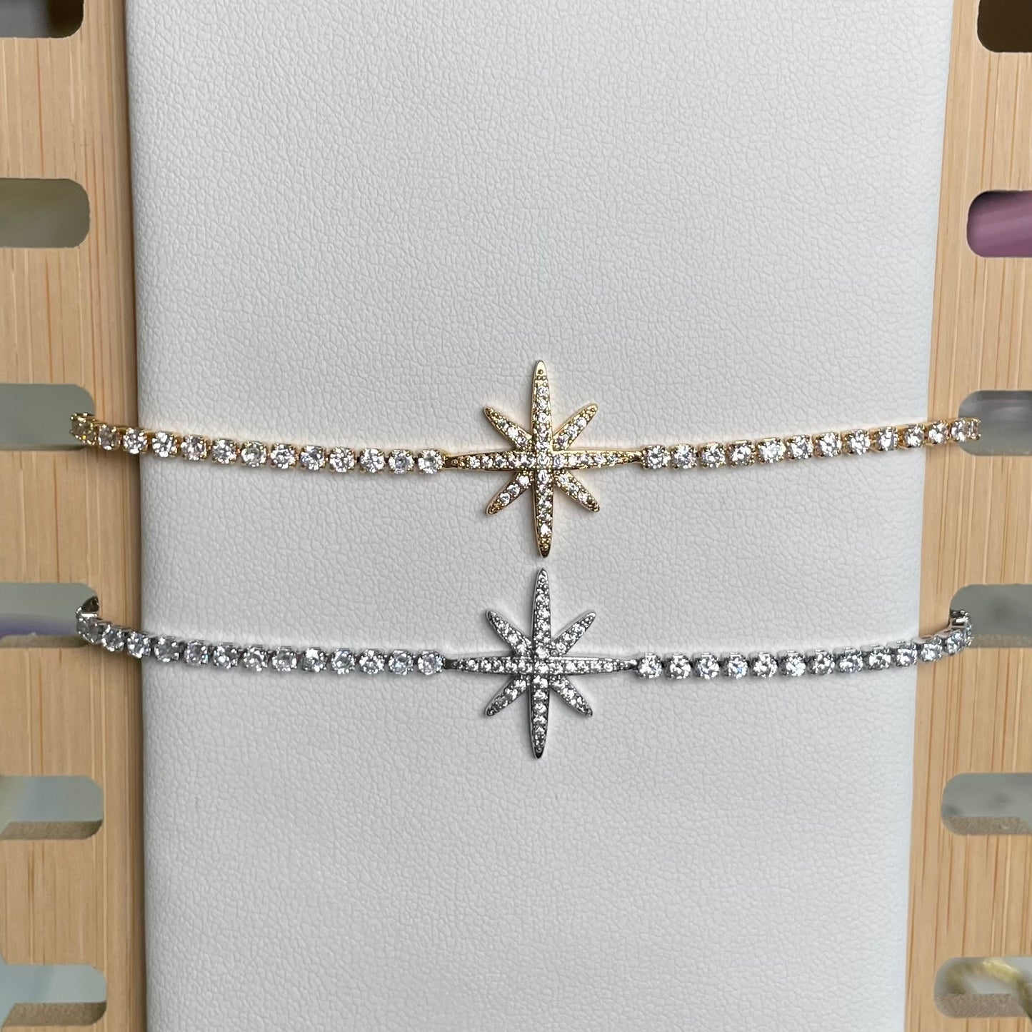 Celestial Starburst Adjustable Tennis Bracelet