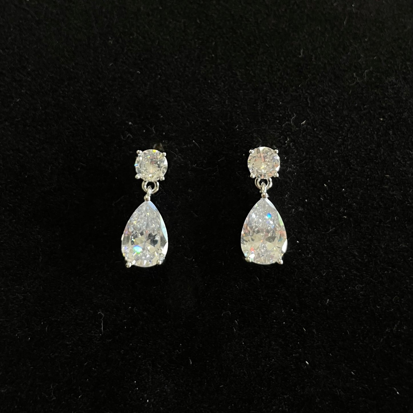 Elegant Pear-Cut Drop Earrings