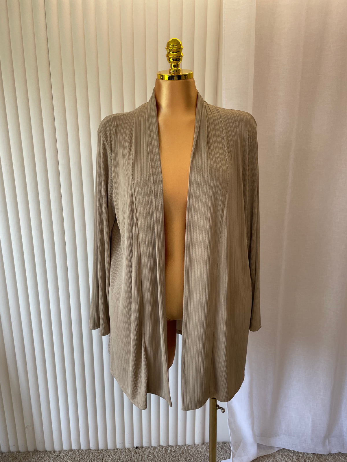 Ribbed Open Front Cardigan - One size UK10-22 THICC FASHIONS