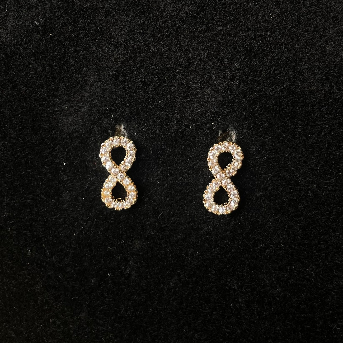 Infinity Crystal Stud Earrings