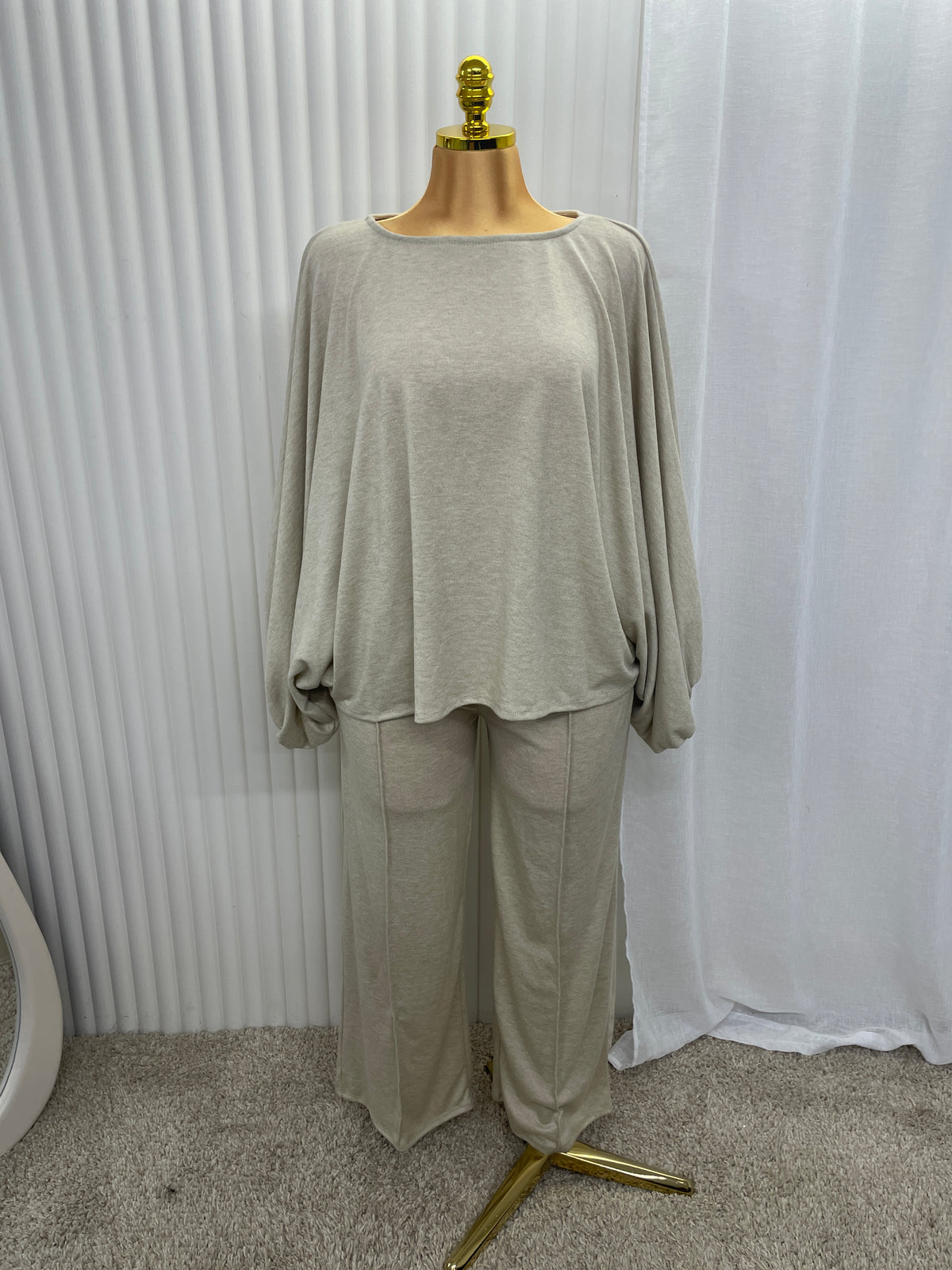 Batwing Lounge Co-Ord Set – Wide Leg Trousers & Oversized Top Women’s - One Size UK 10-22 THICC FASHIONS PLUS SIZE CURVE