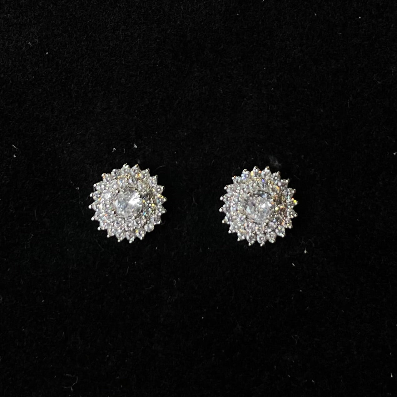 Crystal Halo Stud Earrings