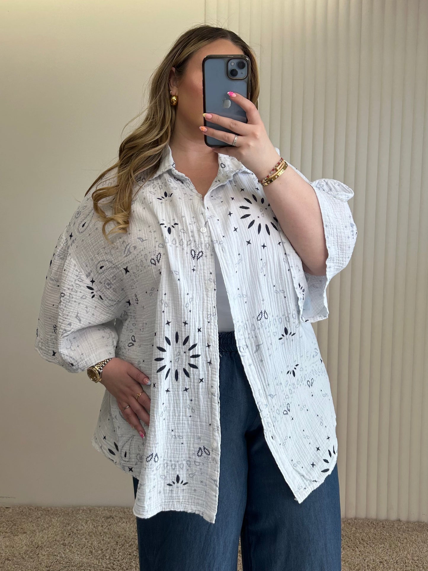 Relaxed Bandana Print Shirt