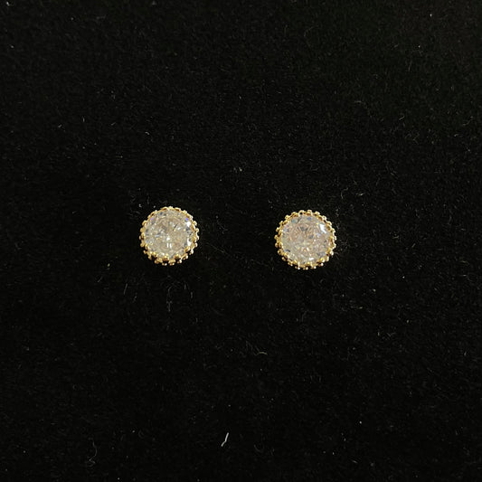 Halo Cubic Zirconia Stud Earrings