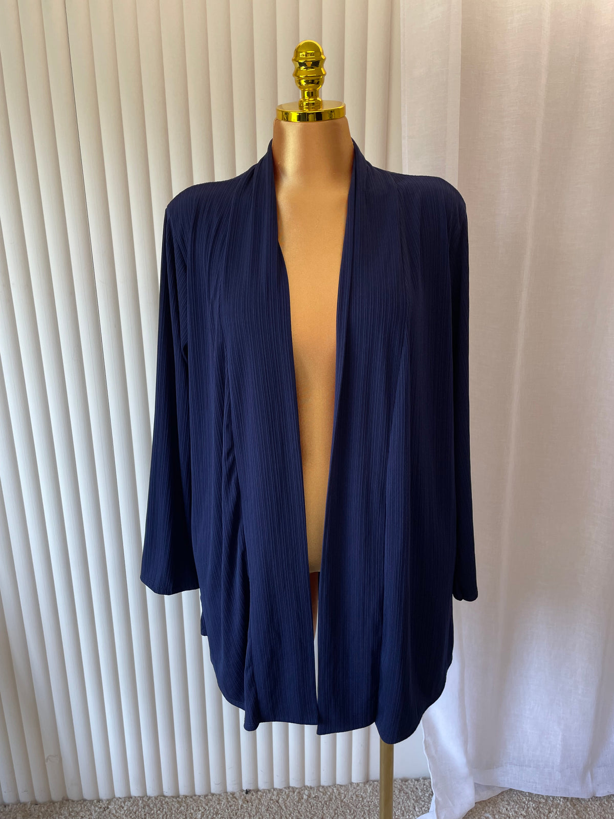 Ribbed Open Front Cardigan - One size UK10-22 THICC FASHIONS