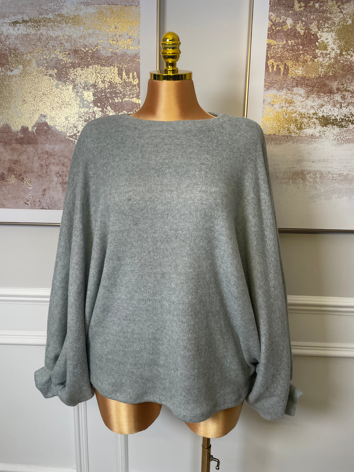 Batwing Soft Knit Round Neck Jumper – One Size UK10–24 - THICC FASHIONS PLUS SIZE CURVE