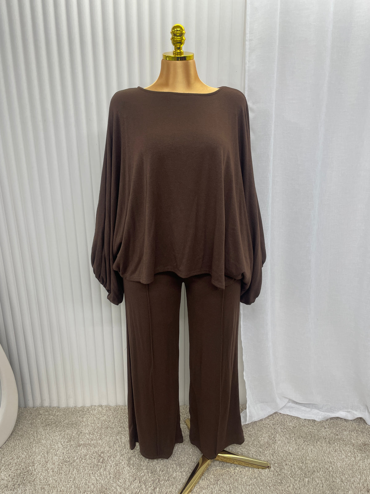 Batwing Lounge Co-Ord Set – Wide Leg Trousers & Oversized Top Women’s - One Size UK 10-22 THICC FASHIONS PLUS SIZE CURVE