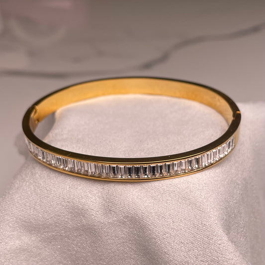 Radiant Elegance Baguette Bangle