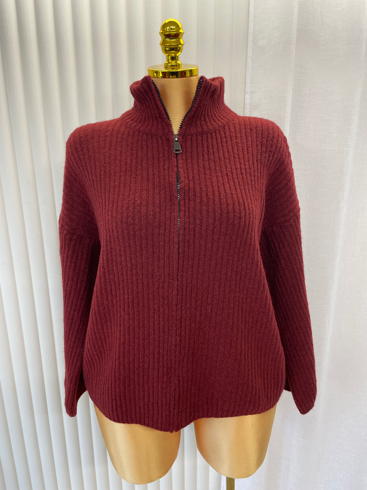 Chunky Ribbed Full-Zip Knit Jumper – UK10-24 THICC FASHIONS Plus Size Curve