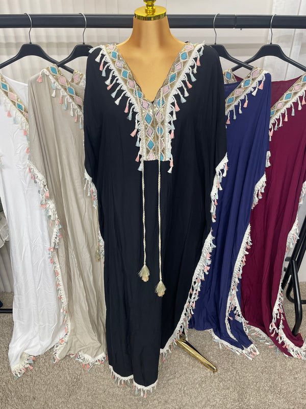 Boho Tassel Kaftan - One size 10-24