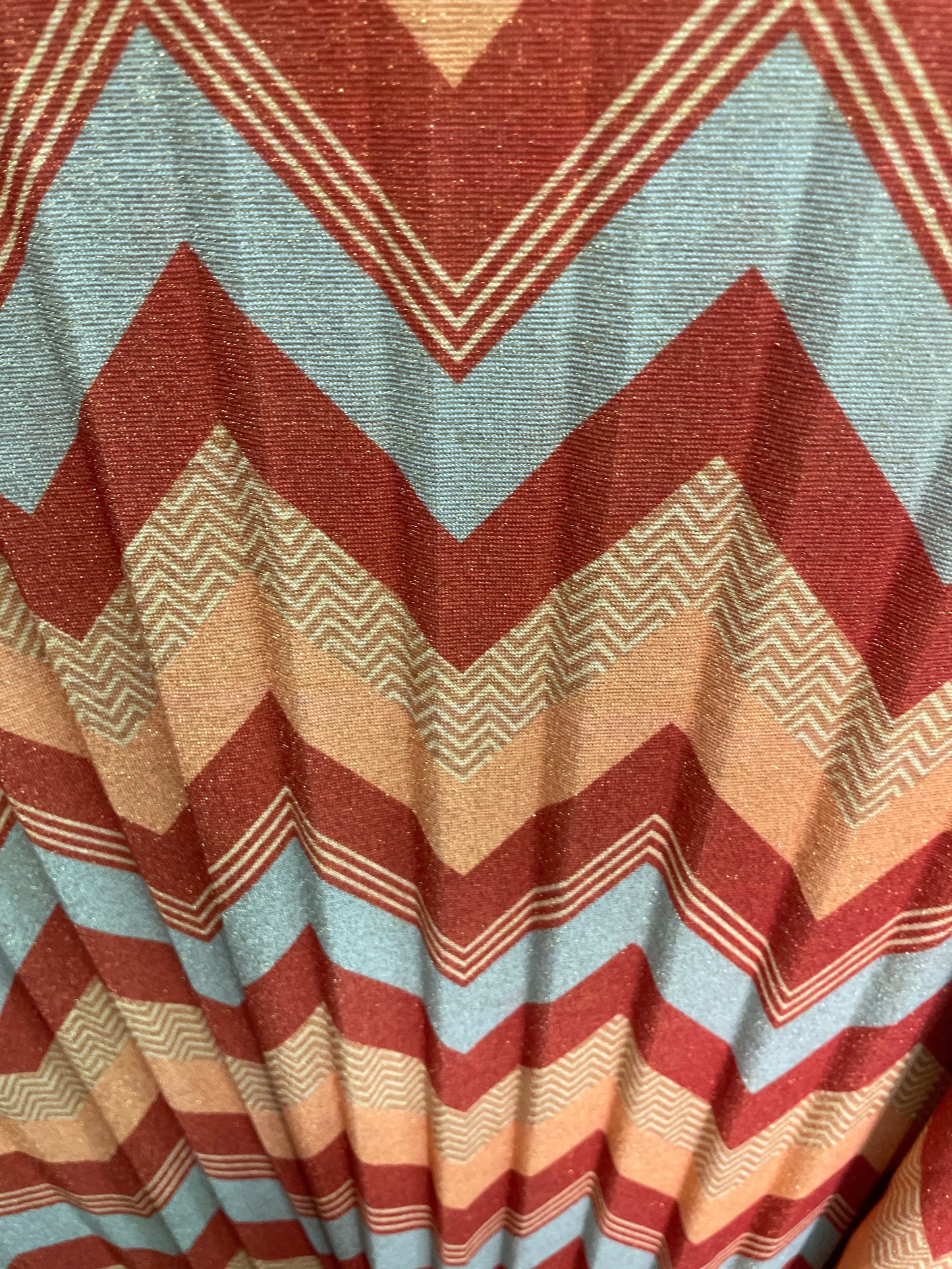 Pleated ZagZag Shimmer MidiMax Dress - One Size UK10-24