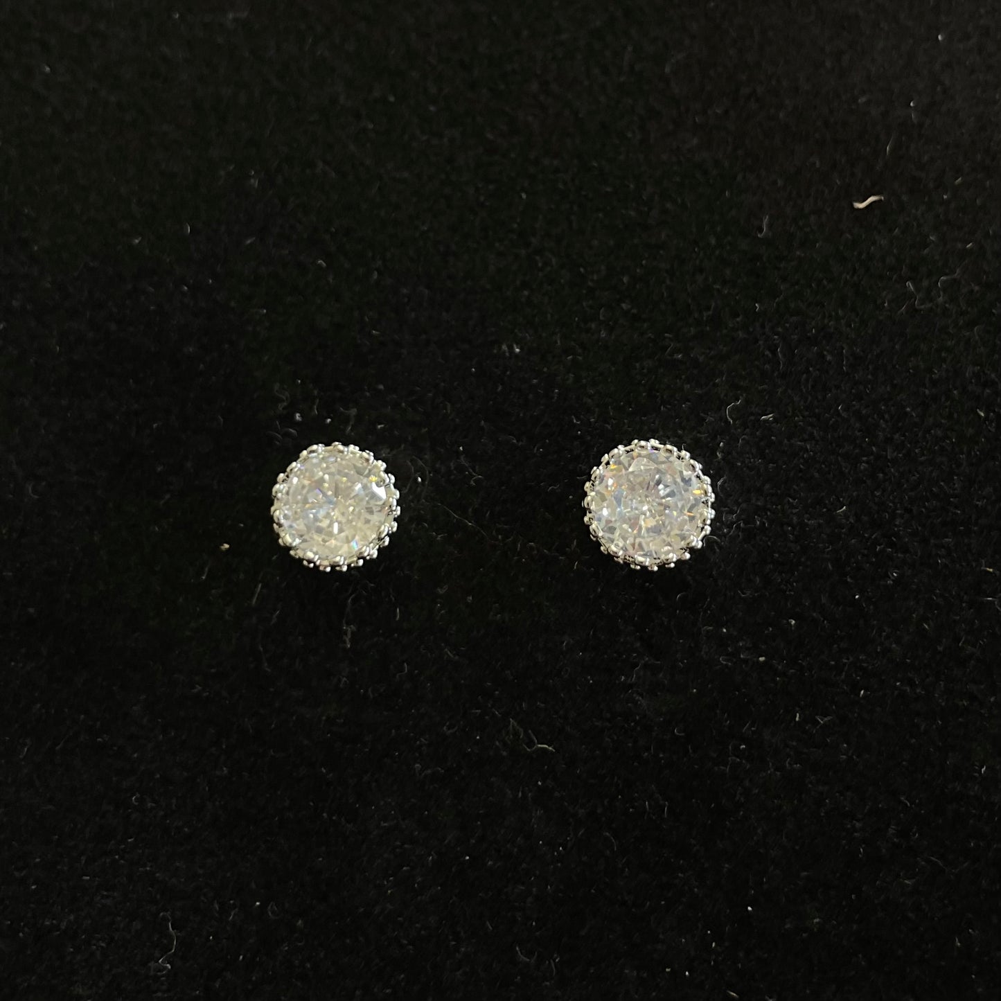 Halo Cubic Zirconia Stud Earrings