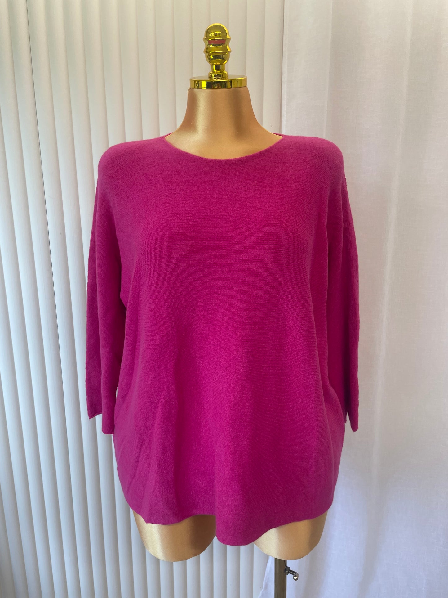Soft Knit Round Neck Jumper - One size UK 10-24 THICC FASHIONS (1411)