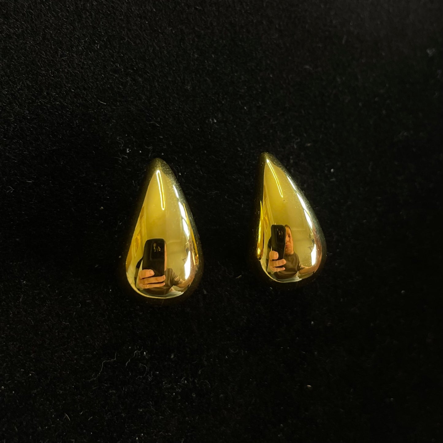 Teardrop Mirror Finished Earrings