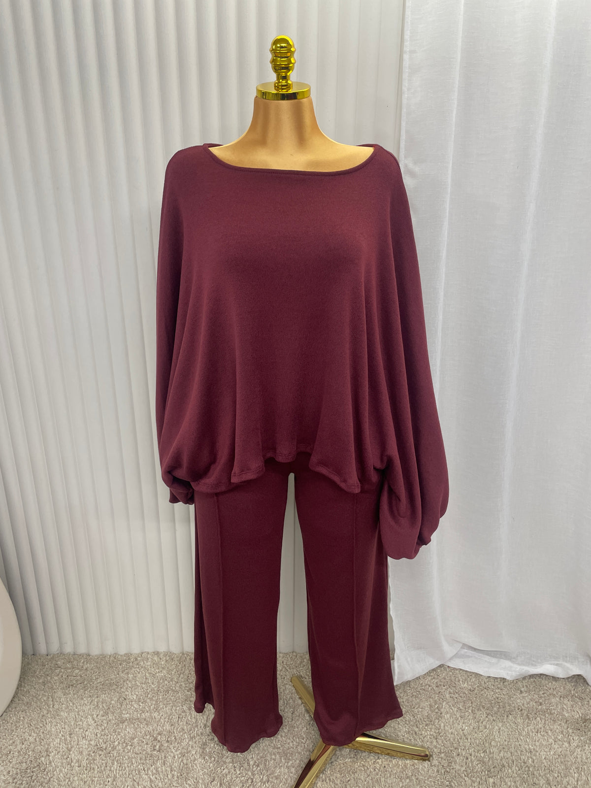 Batwing Lounge Co-Ord Set – Wide Leg Trousers & Oversized Top Women’s - One Size UK 10-22 THICC FASHIONS PLUS SIZE CURVE