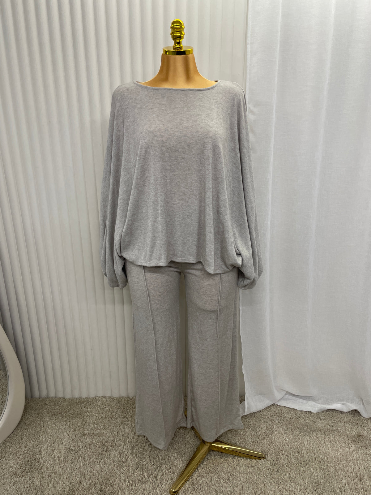 Batwing Lounge Co-Ord Set – Wide Leg Trousers & Oversized Top Women’s - One Size UK 10-22 THICC FASHIONS PLUS SIZE CURVE