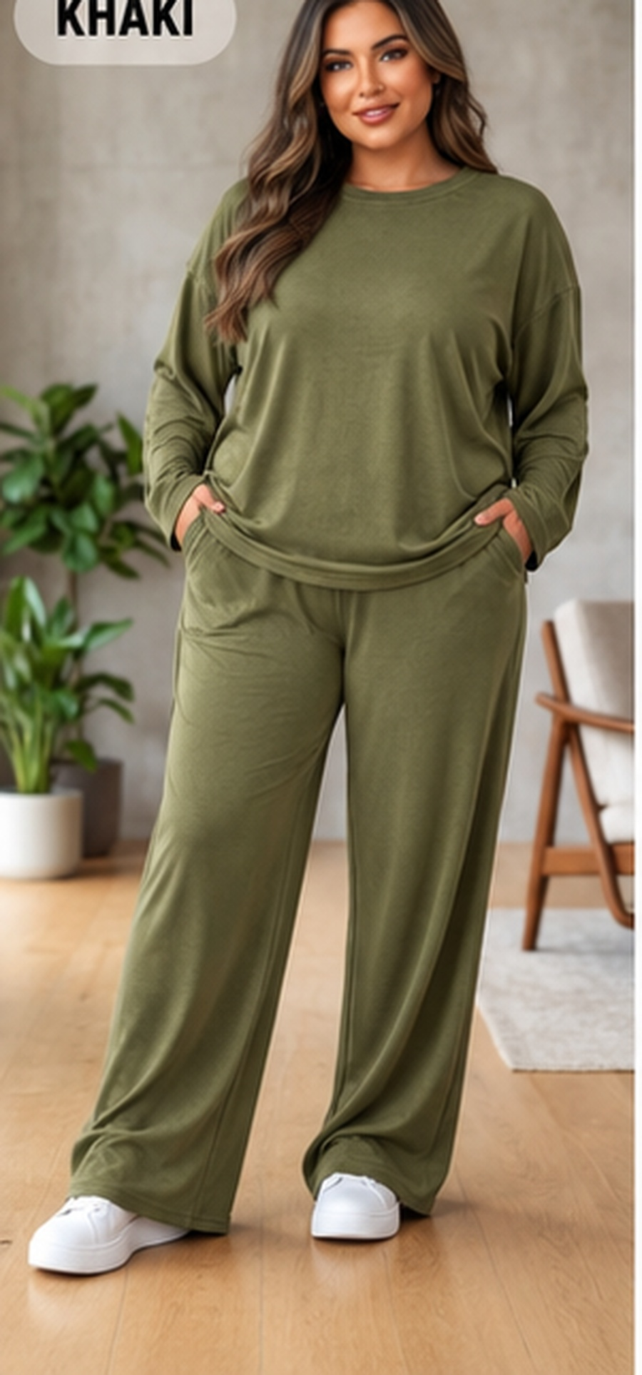 Velour Loungewear Set - One Size UK10-22 THICC FASHIONS - CURVE PLUS-SIZE- Women’s Co Ord set 2 piece casual