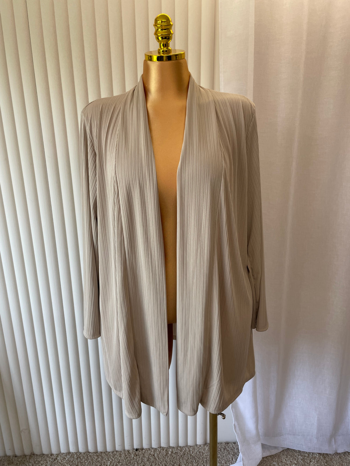 Ribbed Open Front Cardigan - One size UK10-22 THICC FASHIONS