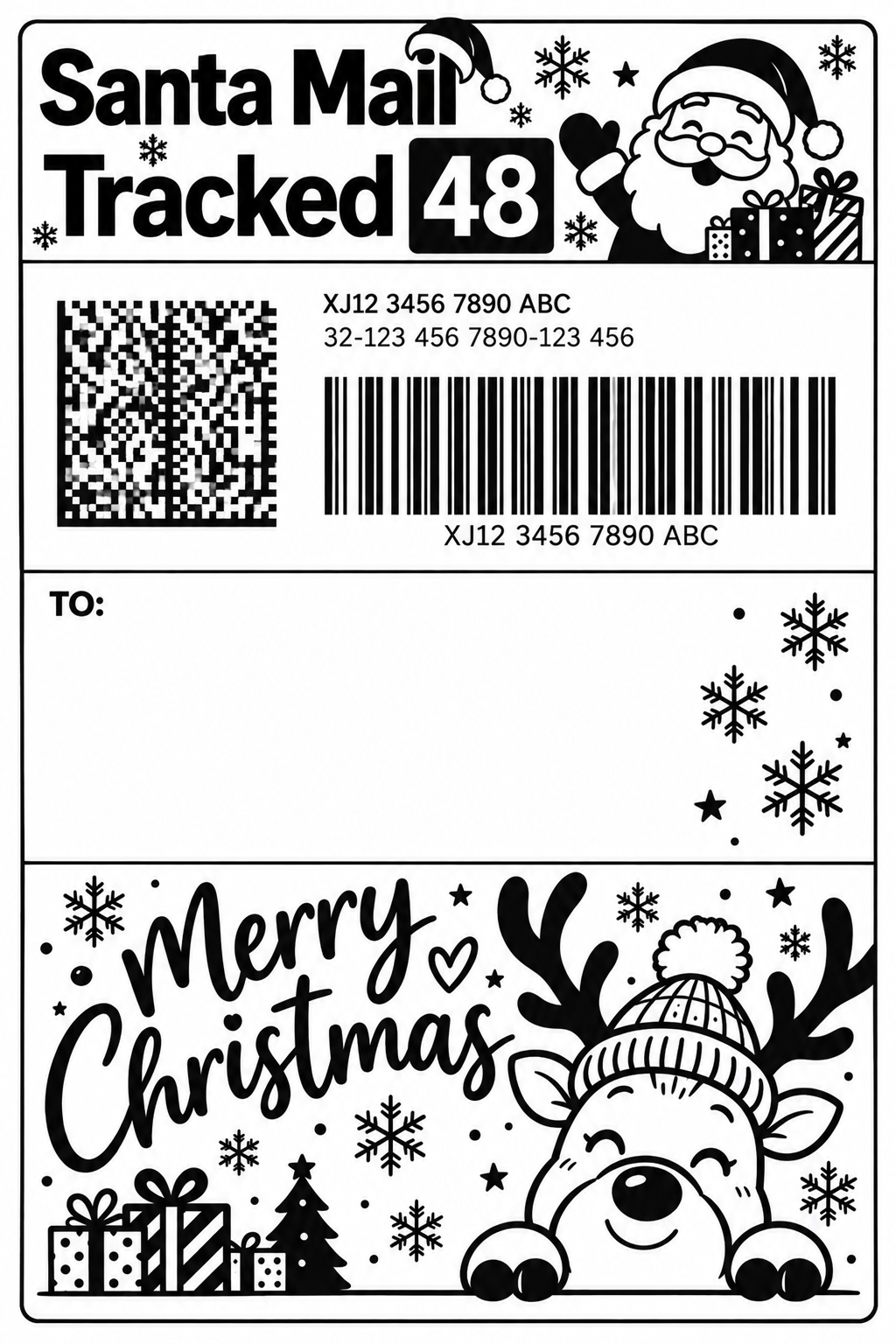 Christmas Present Gift Labels Stickers Tags Santa Wife Husband Girlfriend Boyfriend Cat Dog Postage Fiancé Fiancée