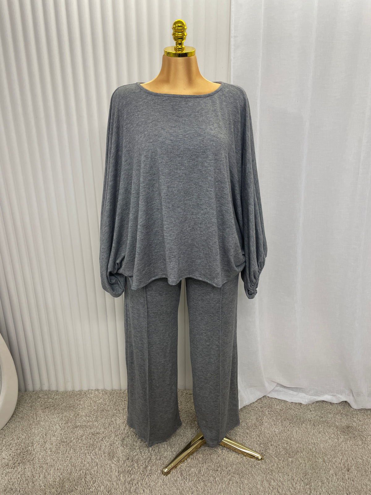 Batwing Lounge Co-Ord Set – Wide Leg Trousers & Oversized Top Women’s - One Size UK 10-22 THICC FASHIONS PLUS SIZE CURVE