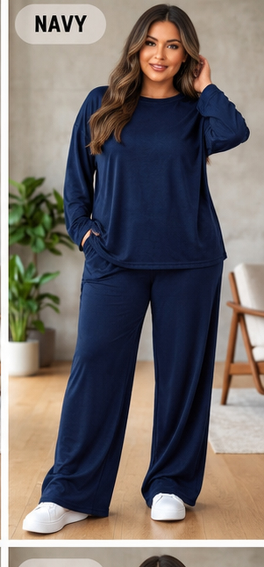 Velour Loungewear Set - One Size UK10-22 THICC FASHIONS - CURVE PLUS-SIZE- Women’s Co Ord set 2 piece casual