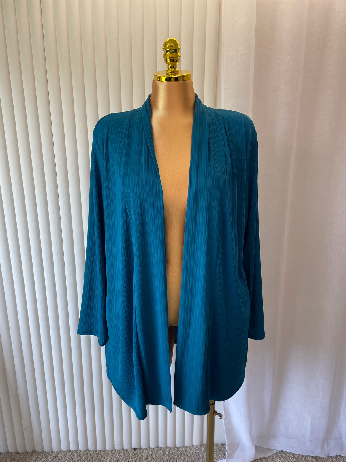 Ribbed Open Front Cardigan - One size UK10-22 THICC FASHIONS