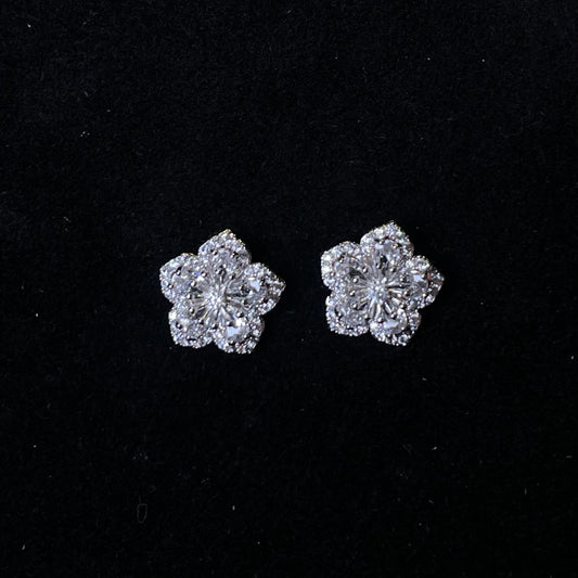 Luxury Floral Cluster Stud Earrings