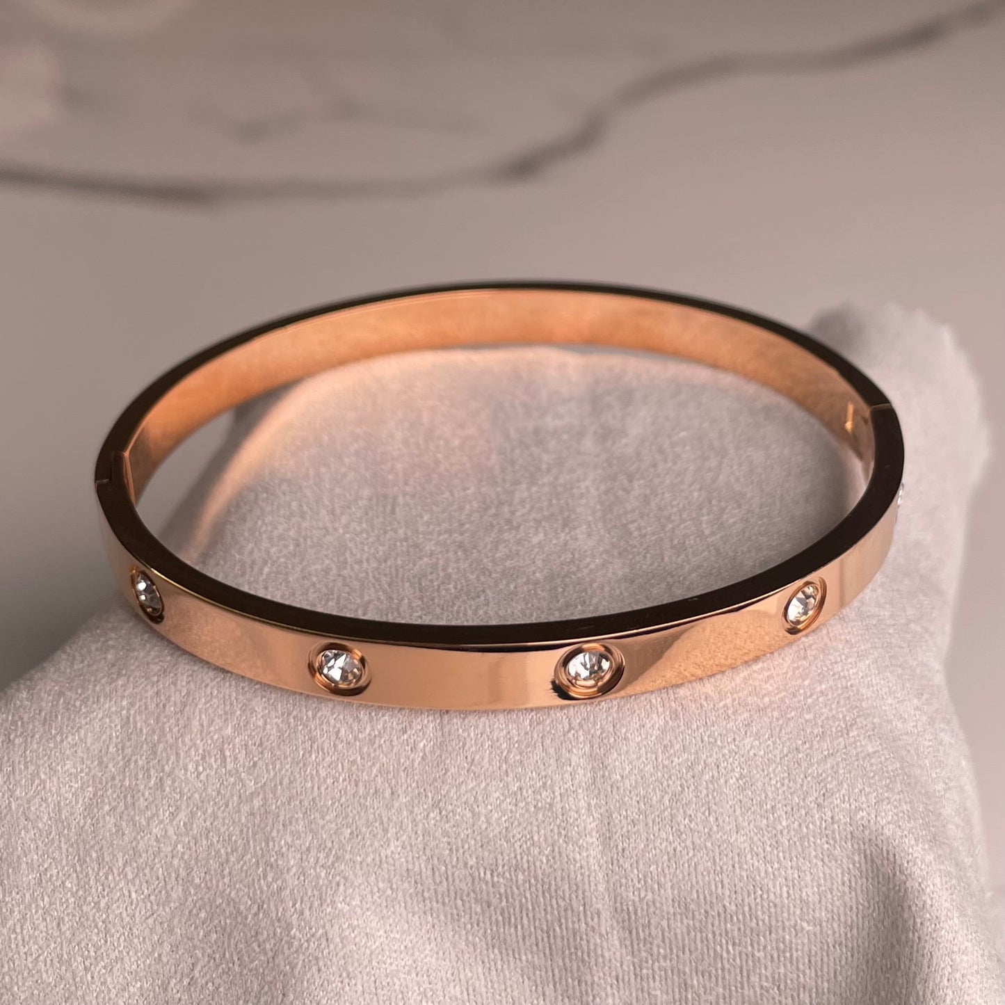Thick Inspired Crystal Bangle
