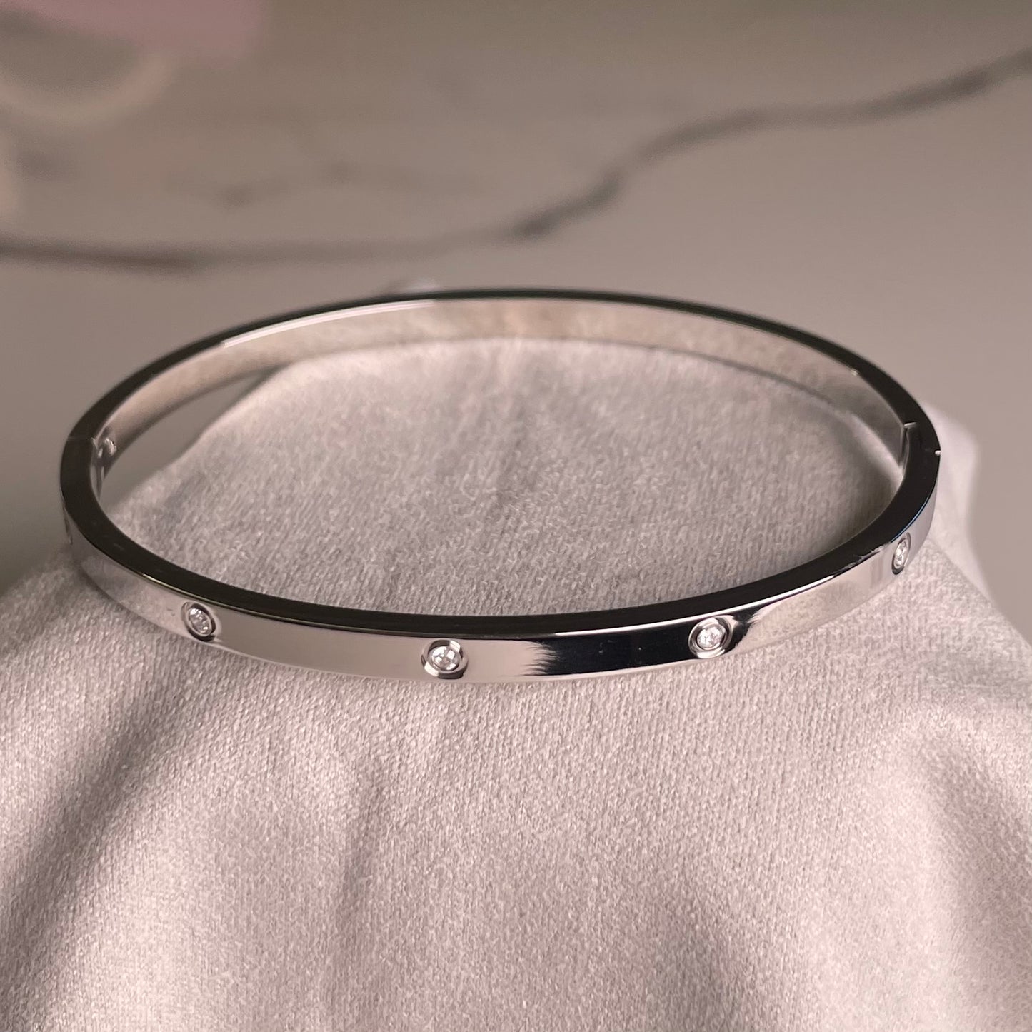 Thin Inspired Crystal Bangle