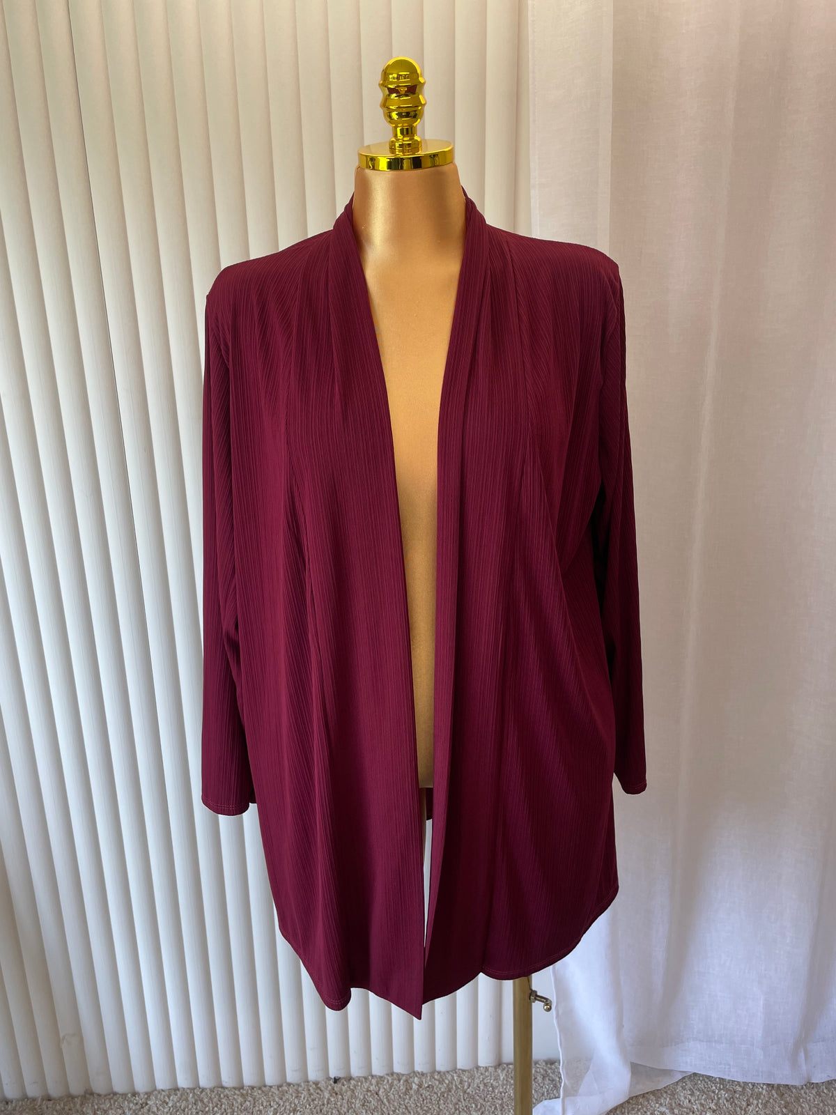 Ribbed Open Front Cardigan - One size UK10-22 THICC FASHIONS