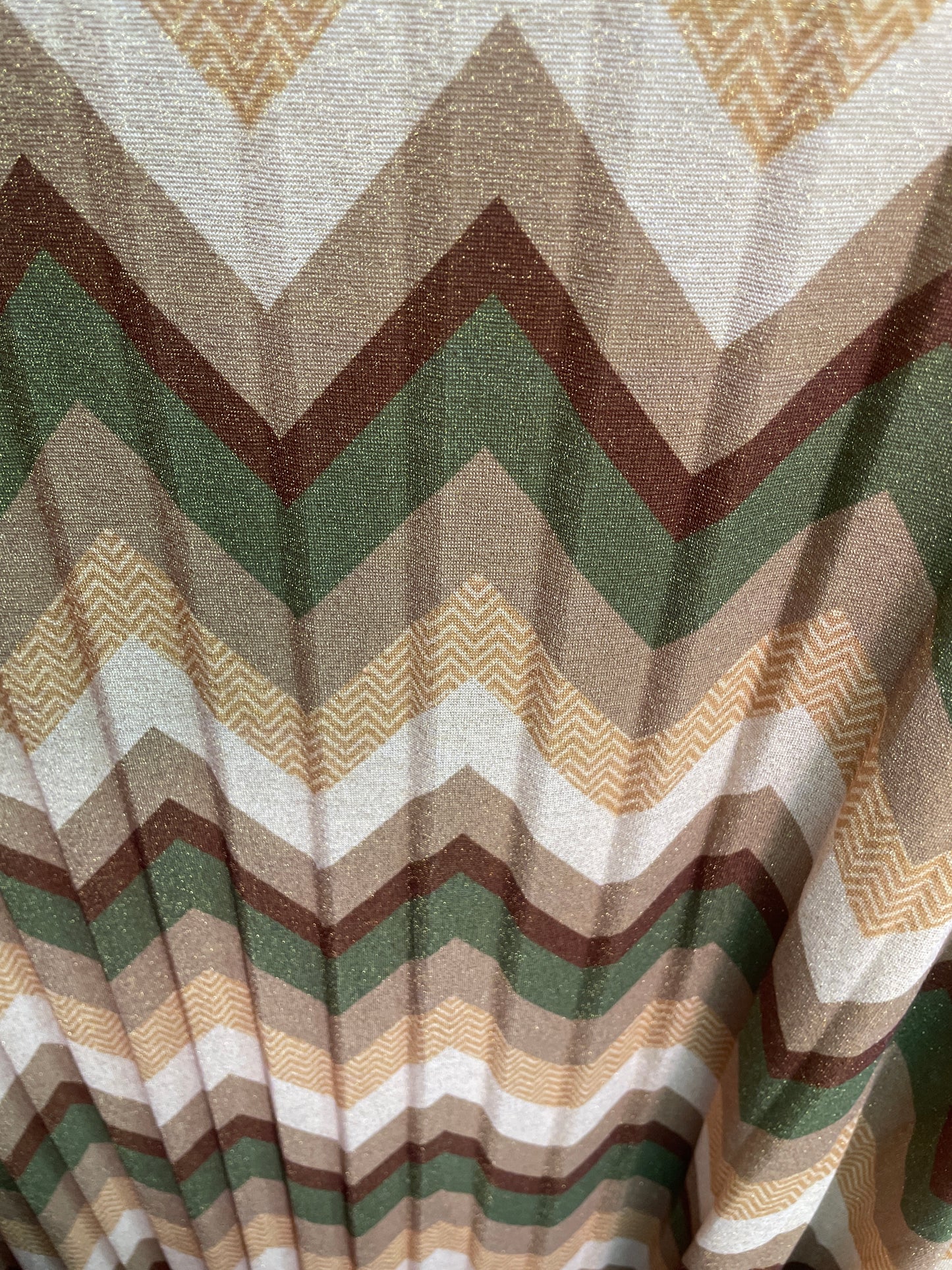 Pleated ZagZag Shimmer MidiMax Dress - One Size UK10-24