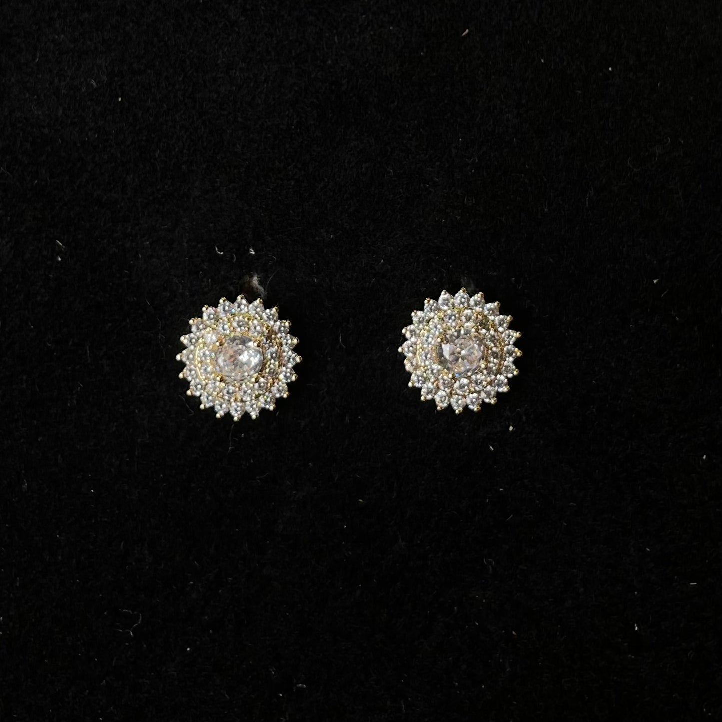 Crystal Halo Stud Earrings