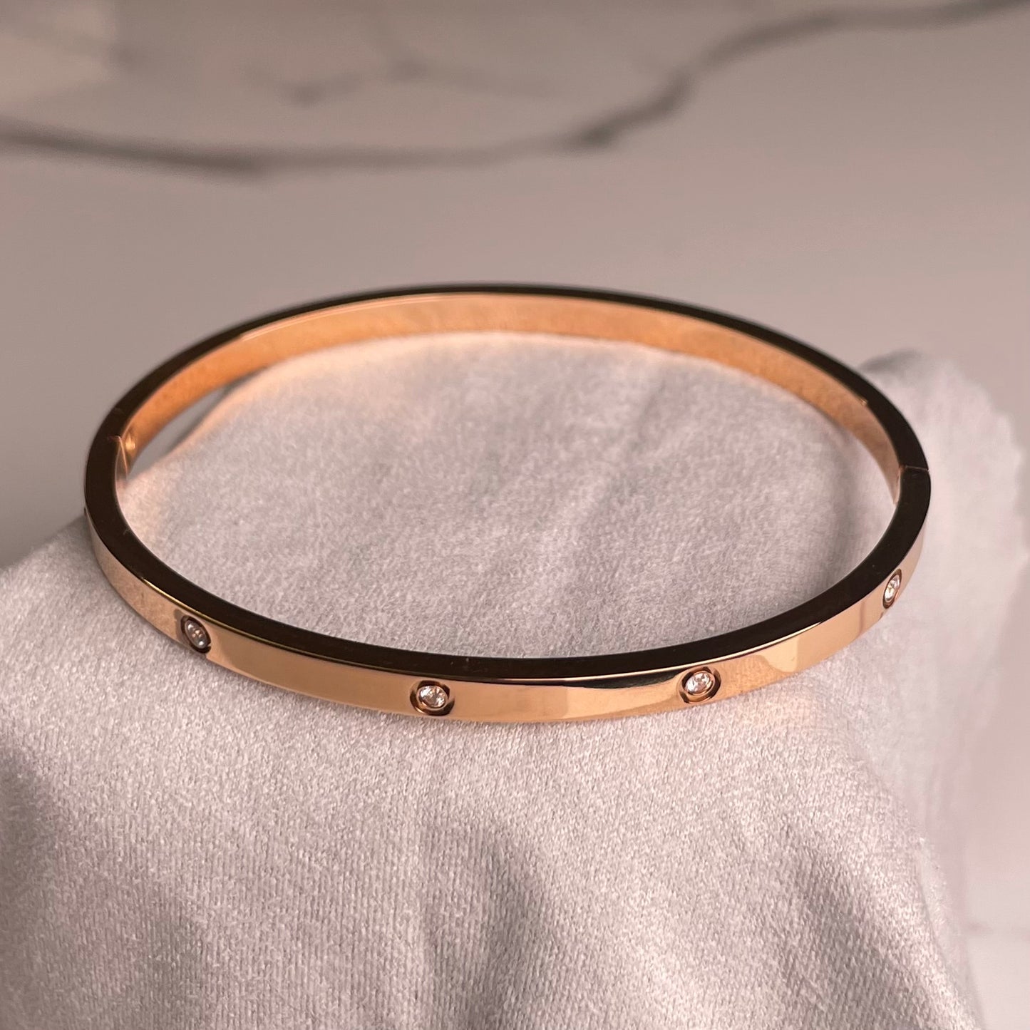 Thin Inspired Crystal Bangle