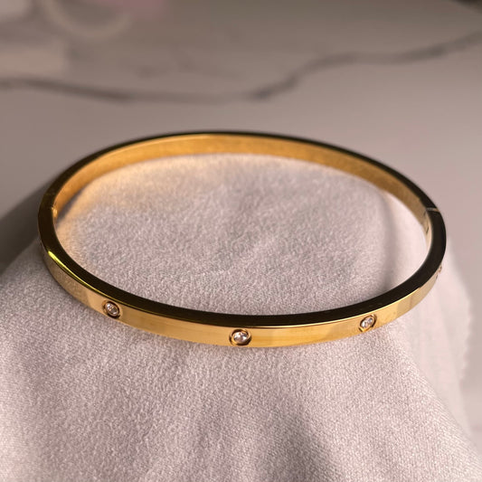 Thin Inspired Crystal Bangle