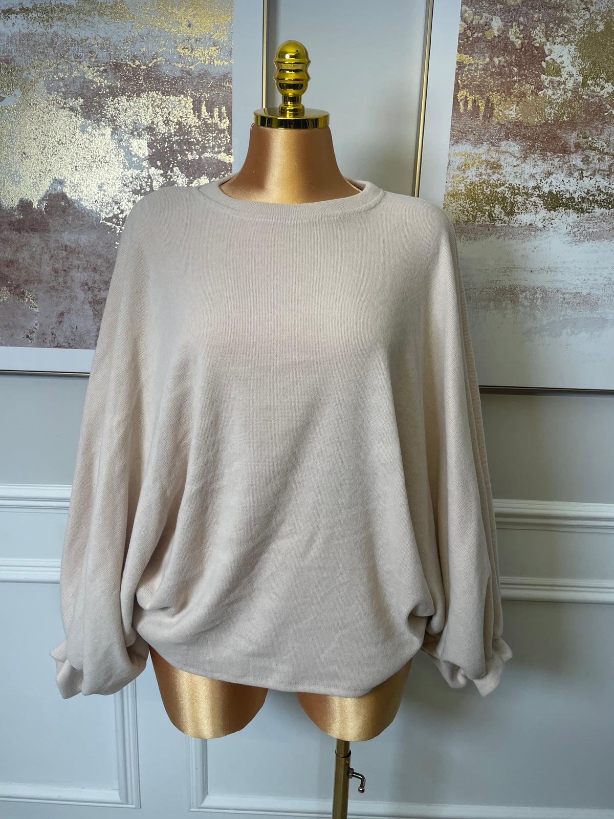 Batwing Soft Knit Round Neck Jumper – One Size UK10–24 - THICC FASHIONS PLUS SIZE CURVE