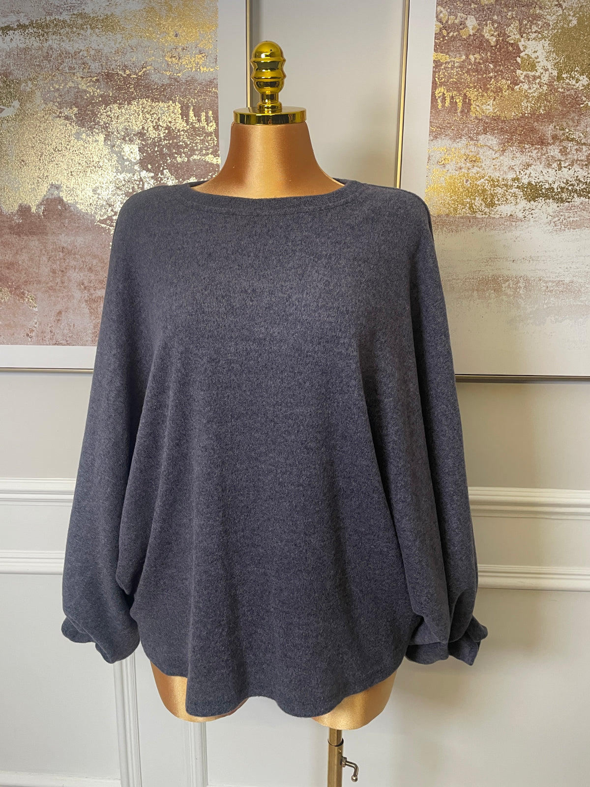 Batwing Soft Knit Round Neck Jumper – One Size UK10–24 - THICC FASHIONS PLUS SIZE CURVE